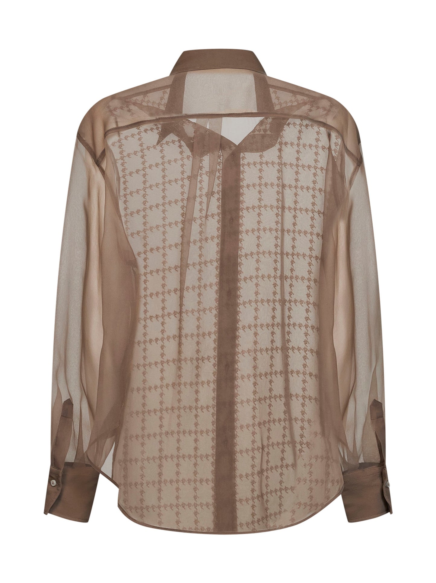 Rope silk georgette embroidered shirt