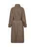 Cappotto con cintura in chevron Sparkling marrone chiaro
