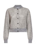 Cardigan Net in maglia double di mohair Sparkling grigio chiaro