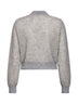 Cardigan Net in maglia double di mohair Sparkling grigio chiaro