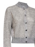 Cardigan Net in maglia double di mohair Sparkling grigio chiaro