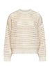 Ivory sequin net knit sweater