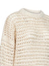 Ivory sequin net knit sweater