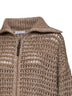 Seige Soft wool and cashmere net knit Dazzling cardigan