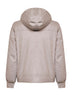 Giacca con dettaglio in shearling in cashmere grigio