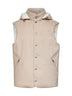 Sand wool padded hooded vest
