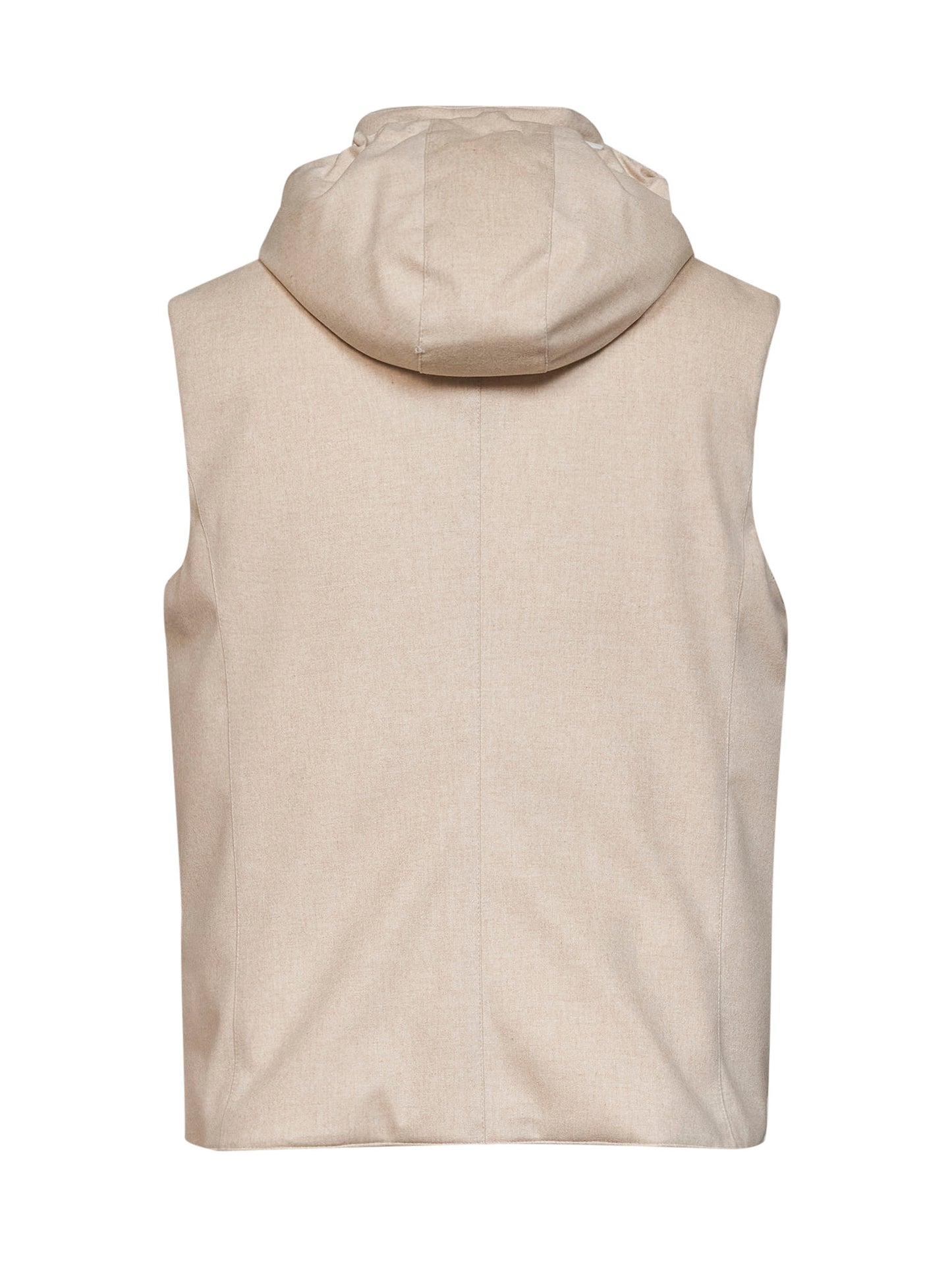 Sand wool padded hooded vest