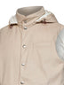 Sand wool padded hooded vest