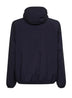 Giacca con cappuccio in nylon blu
