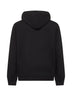 Black double fleece zip-up hoodie