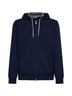 Felpa misto cotone con cappuccio e zip <BR/>