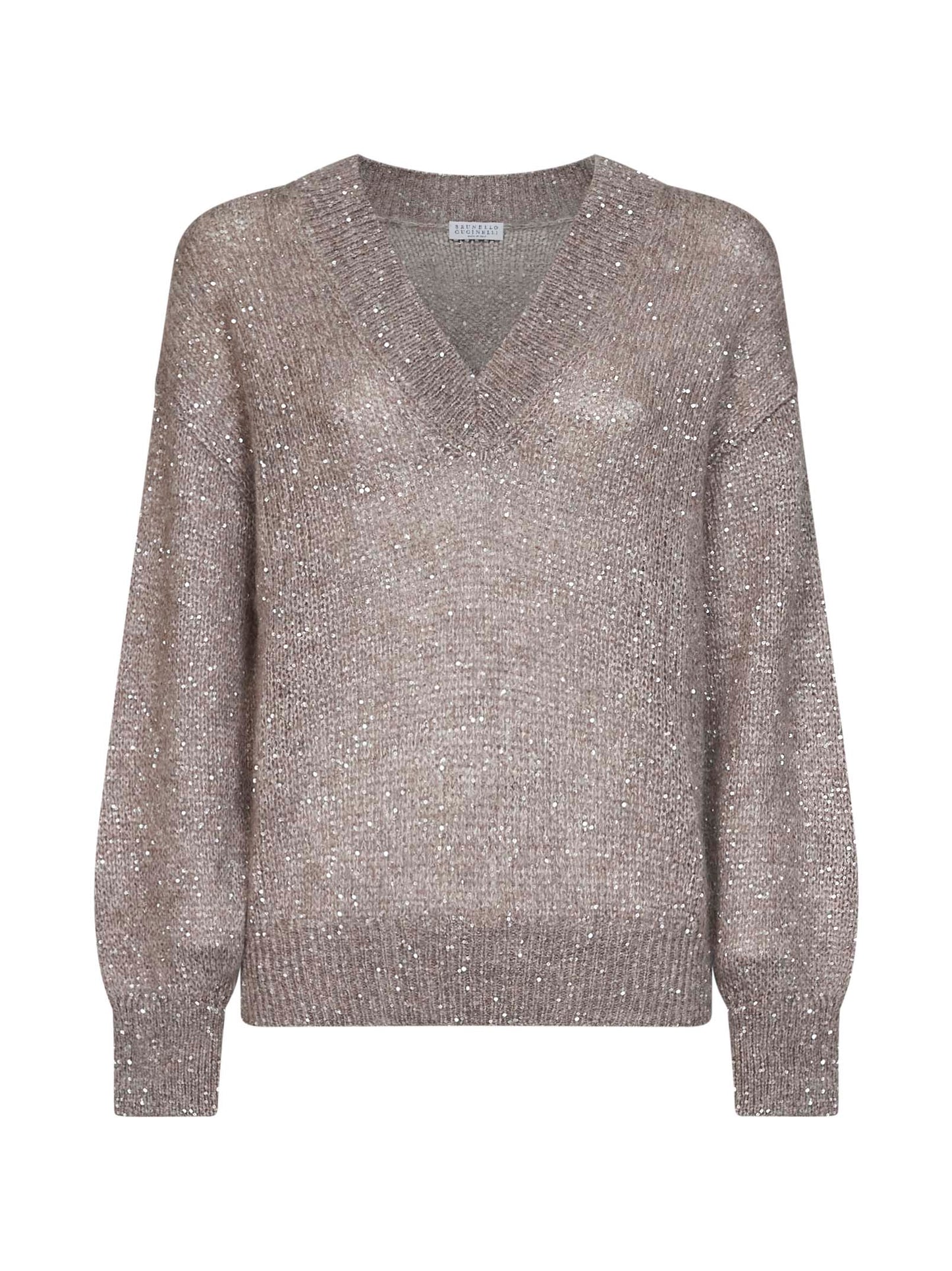 Maglia in cotone Dazzling mezza costa inglese tortora