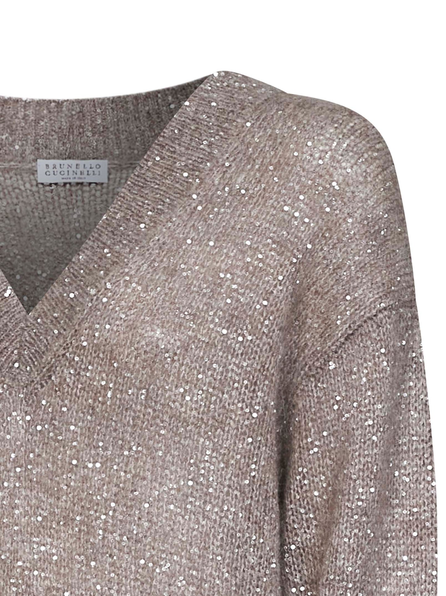 Maglia in cotone Dazzling mezza costa inglese tortora