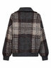Cardigan Dazzling Tartan in maglia double antracite con Shiny Zipper Pull