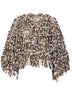 Cardigan Dazzling Twist Embroidery marrone
