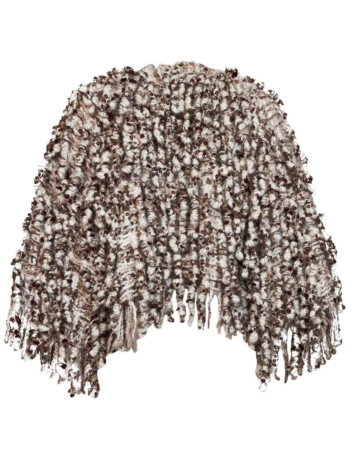 Cardigan Dazzling Twist Embroidery marrone