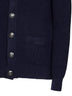 Navy blue English rib stich knit shawl cardigan