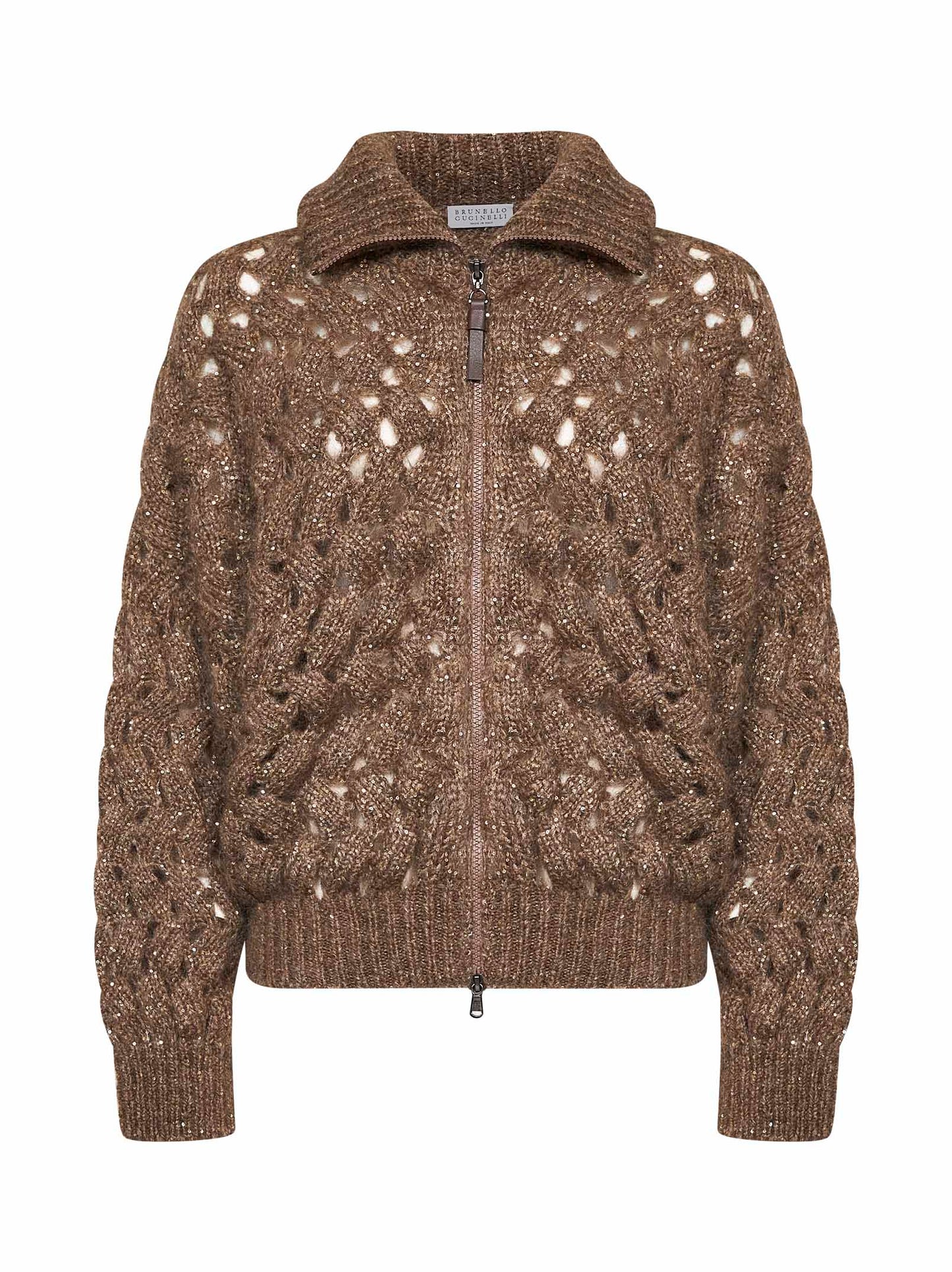 Bark Dazzling Zigzag Cables cardigan