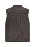Steel grey suede padded vest