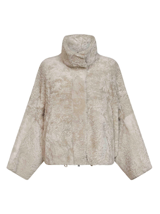 Stone shearling jacket