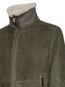 Military green sheepskin bomber jacket