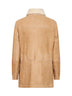 Giacca aviator doppiopetto in sheraling beige
