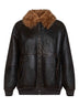 Giacca in nappa Vintage-Effect marrone