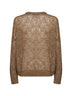 Olive Dazzling Abstract Leaf sweater