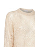 Ivory Dazzling Abstract Leaf sweater