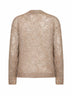 Light brown Dazzling Abstract Leaf cardigan