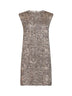 Silver Dazzling Craquelé Embroidery mini dress