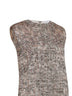 Silver Dazzling Craquelé Embroidery mini dress
