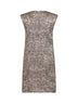 Silver Dazzling Craquelé Embroidery mini dress