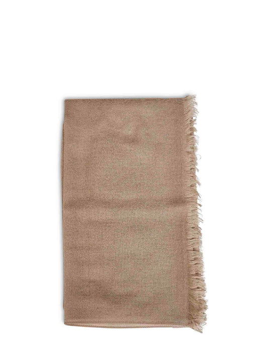 Brown cashmere and silk scarf