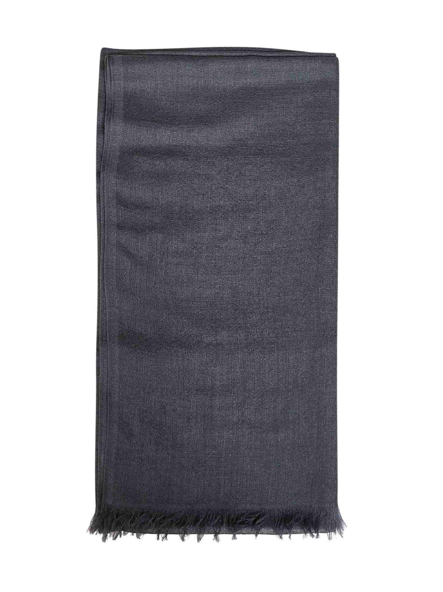 Lead grey cashmere and silk scarf