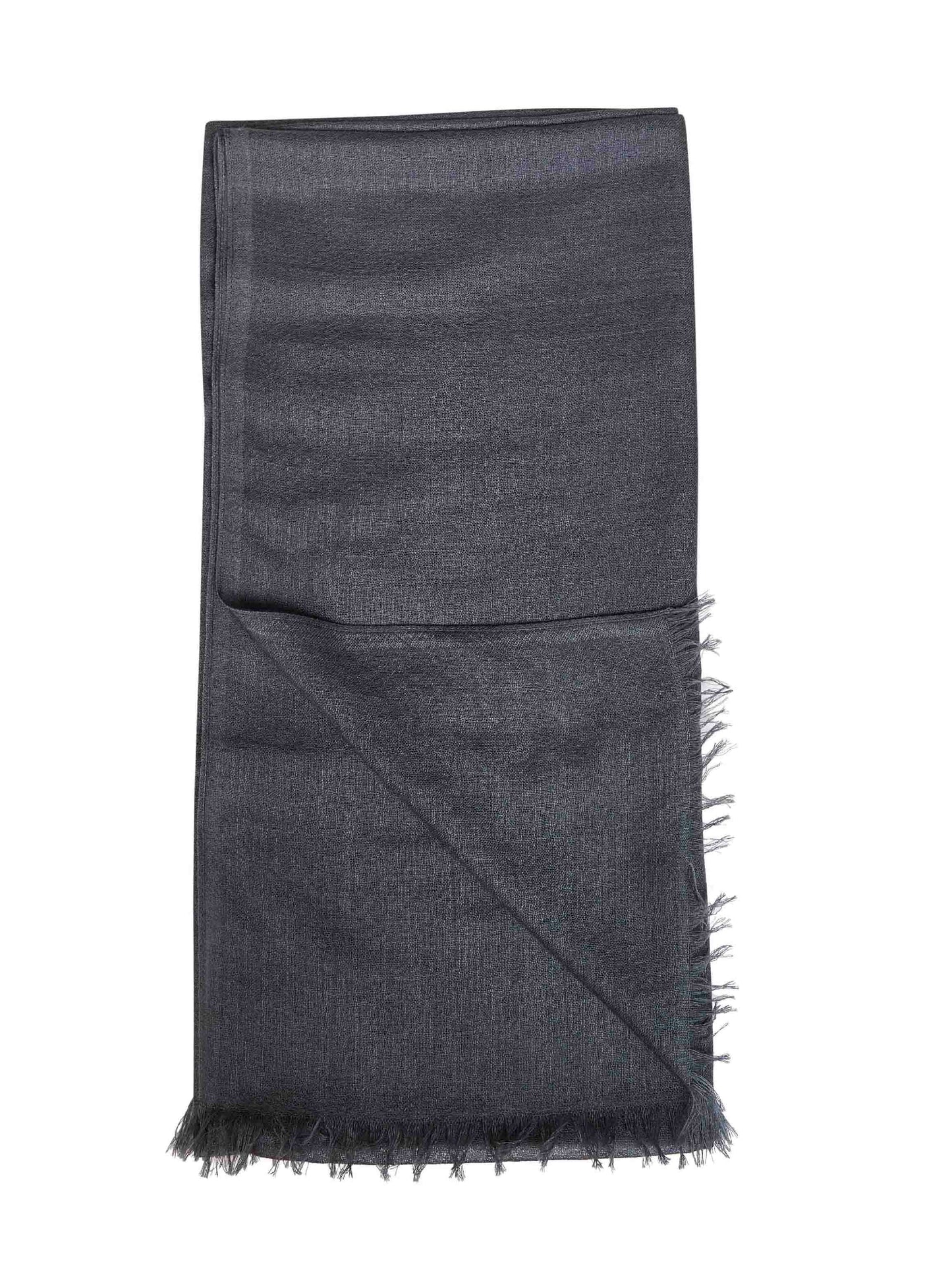 Lead grey cashmere and silk scarf