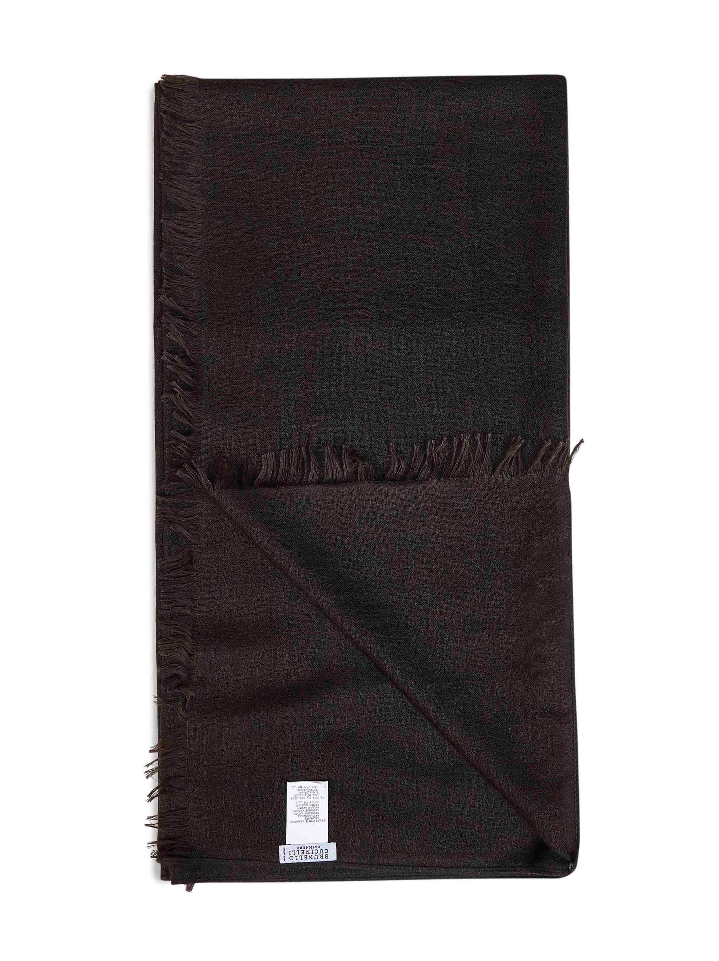 Sciarpa in cashmere e seta caffé