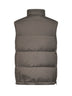 Washed army green bonded nylon padded hooded vest
