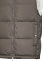 Washed army green bonded nylon padded hooded vest