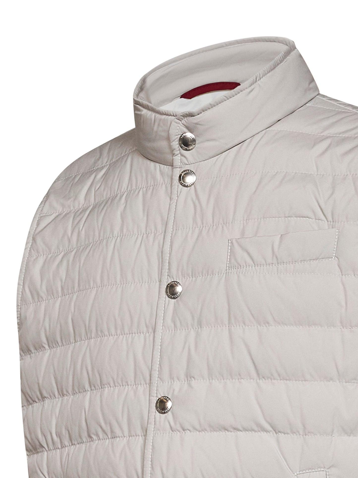 Ice grey bonded nylon padded vest