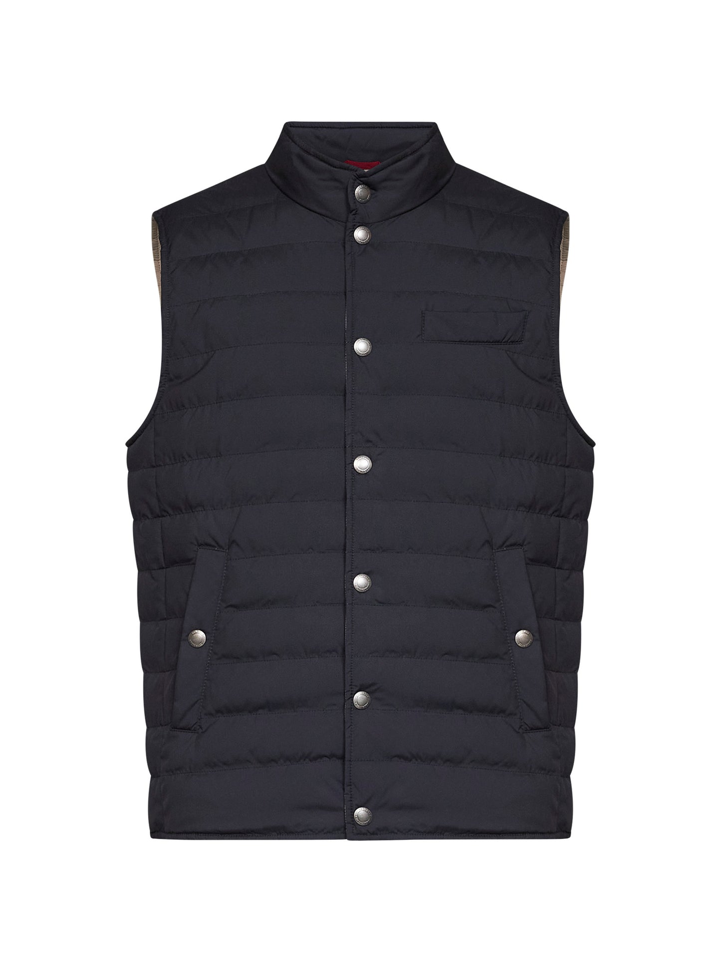 Navy blue bonded nylon padded vest