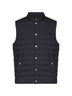 Navy blue bonded nylon padded vest