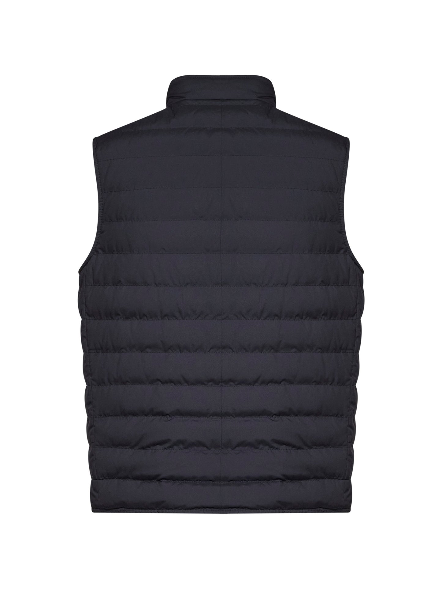 Navy blue bonded nylon padded vest