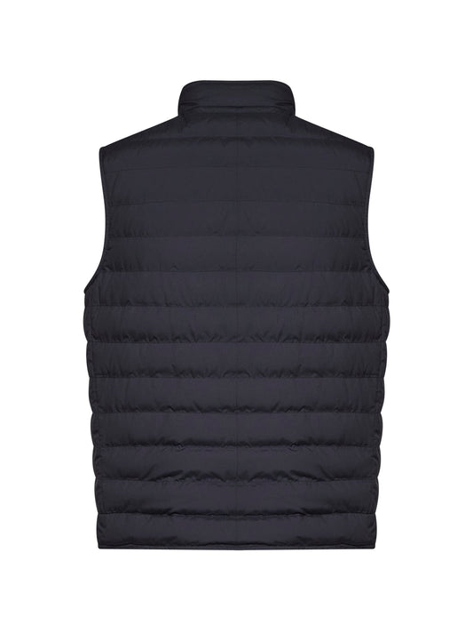 Navy blue bonded nylon padded vest