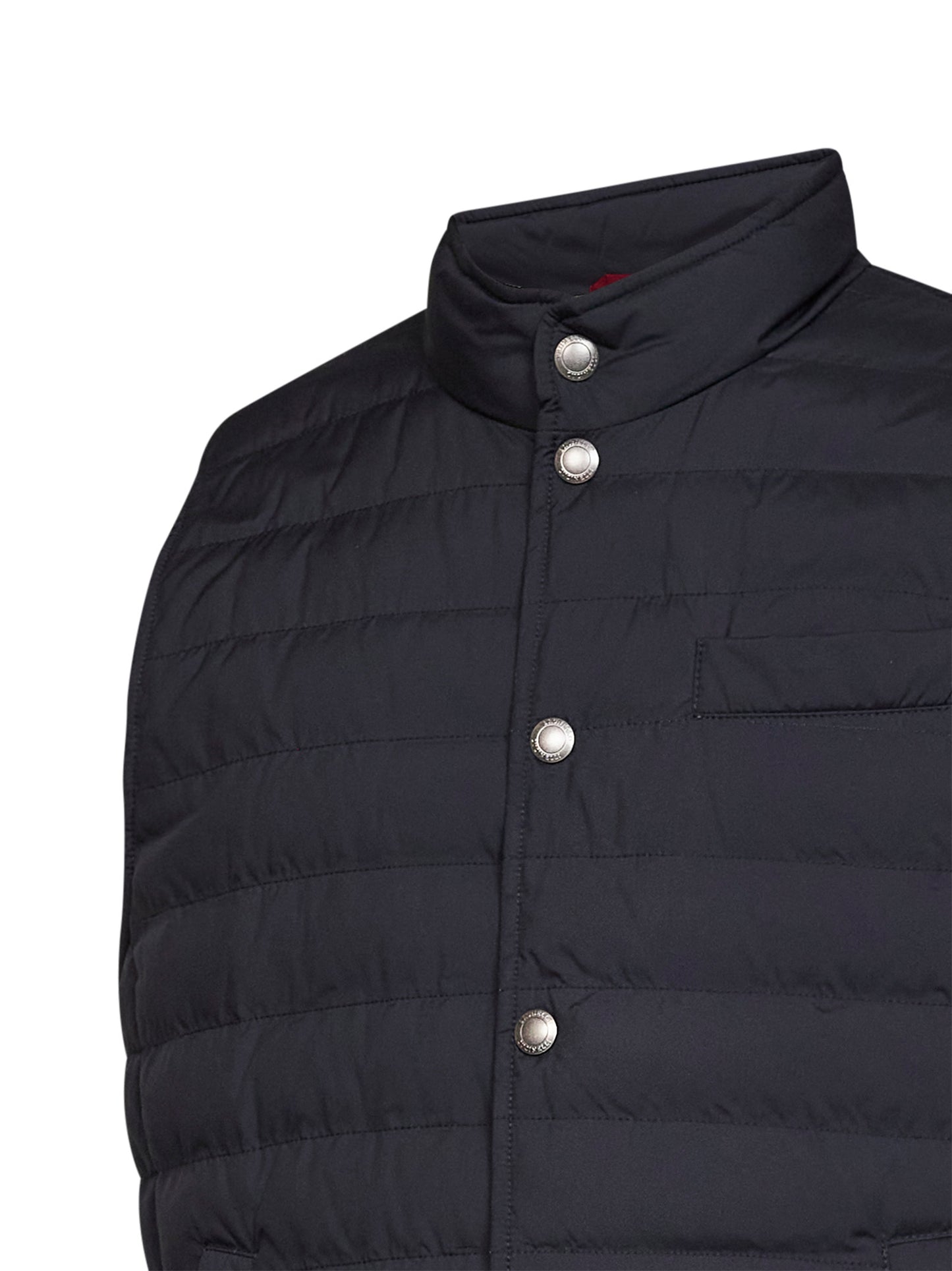 Navy blue bonded nylon padded vest