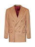 Camel camel hair Tailor one-and-a-half-breasted jacket