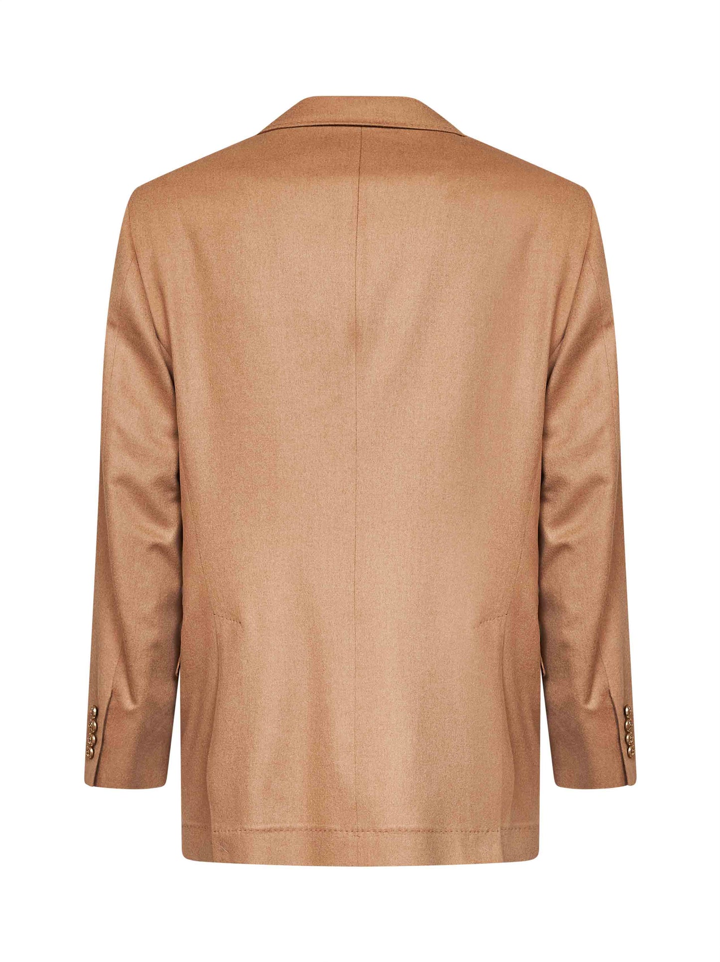 Camel camel hair Tailor one-and-a-half-breasted jacket