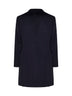 Navy blue virgin wool single-breasted coat