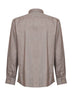 Camicia a maniche lunghe in cotone e lyocell granito