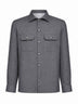 Grey virgin wool overshirt